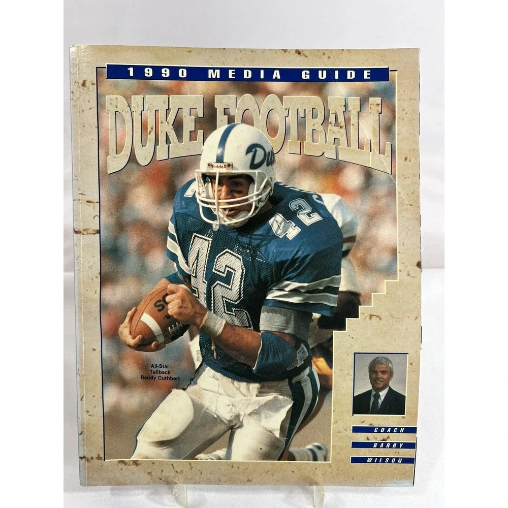 Duke 1990 Football Media Guide NCAA Vintage Sports Americana Program Book